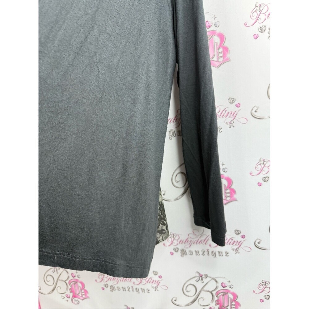 Pleione cardigan flowers Black Open Front Cardigan with Floral Back Panel - Picture 4 of 9